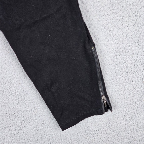 Eileen Fisher Pants Womens Medium Black Ankle Zip Pull On Stretch Casual - Picture 8 of 9